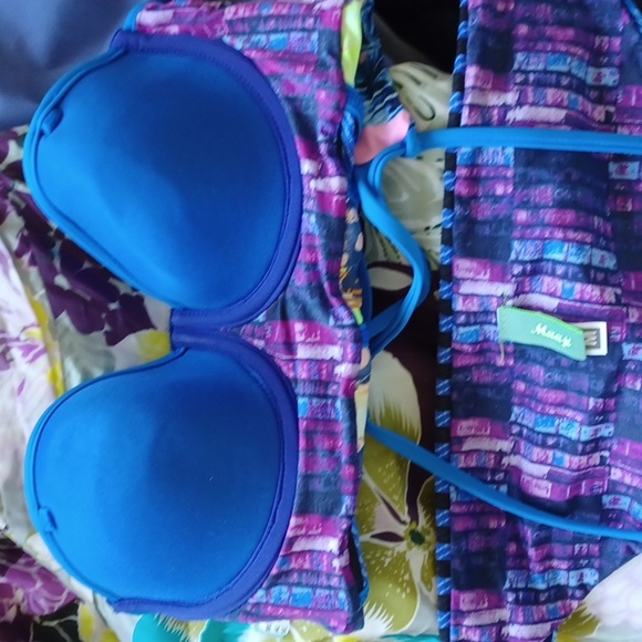 Maaji Tropic Cubism Corset Strapless Bikini Set SZ M, No Conversion Straps - Picture 9 of 9